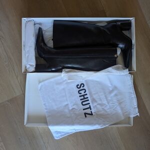 Schutz Black Knee-High Boots